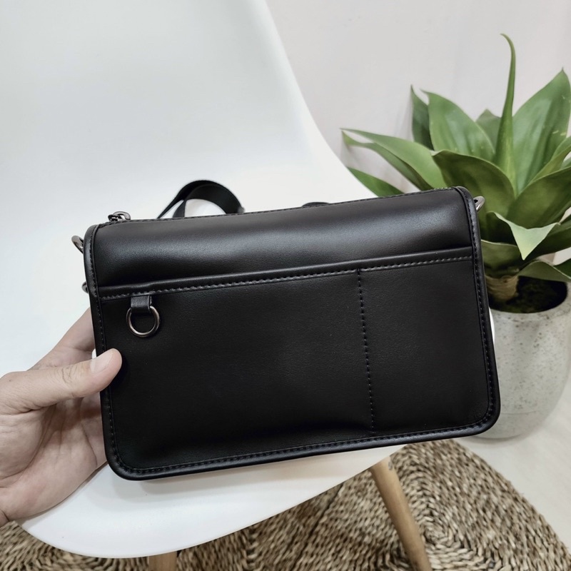 Túi đeo chéo coach Heritage tặng kèm túi nhỏ