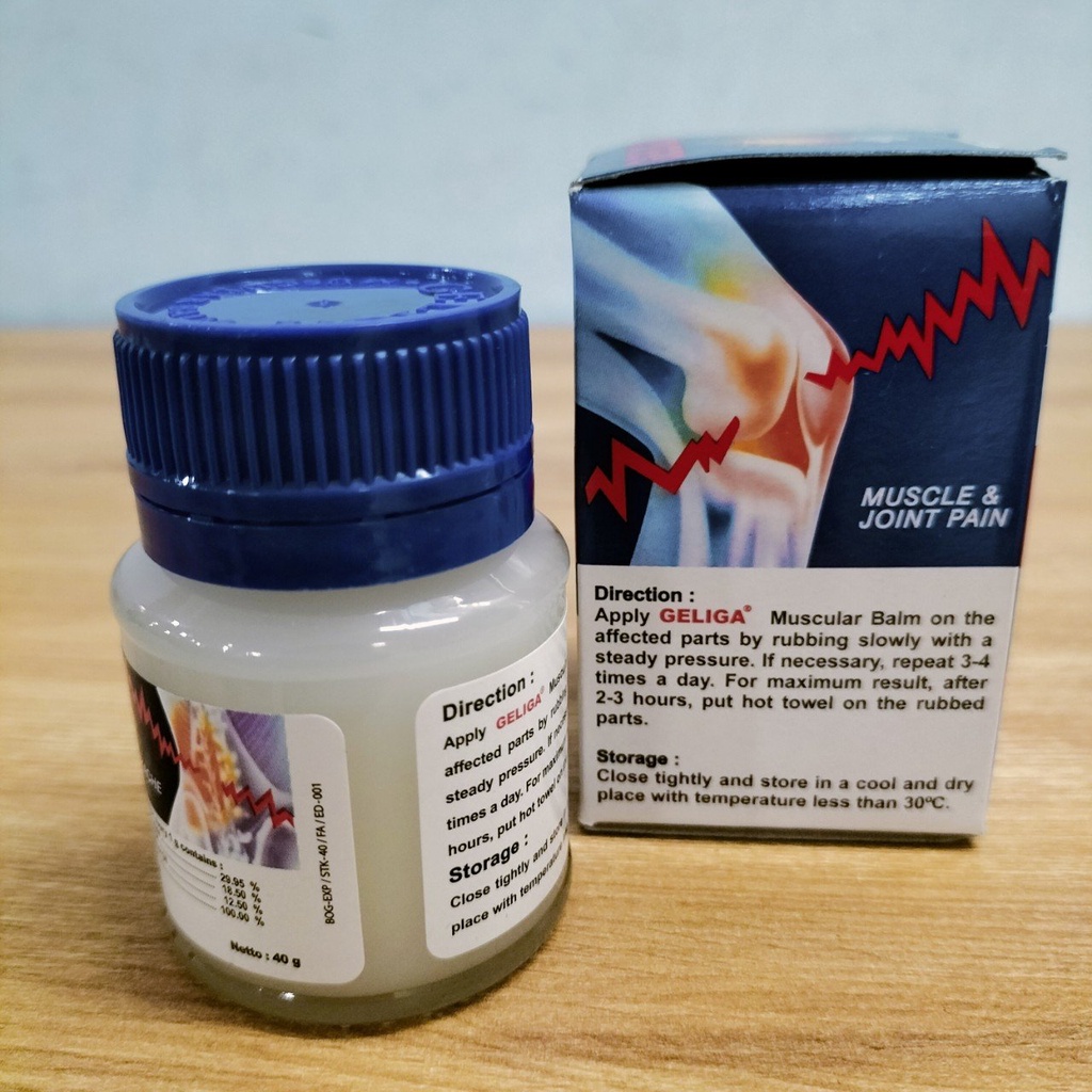 Dầu Cù Là Lửa INDONESIA GELIGA 40g - Cao Xoa Dịu Những Cơn Đau Nhức