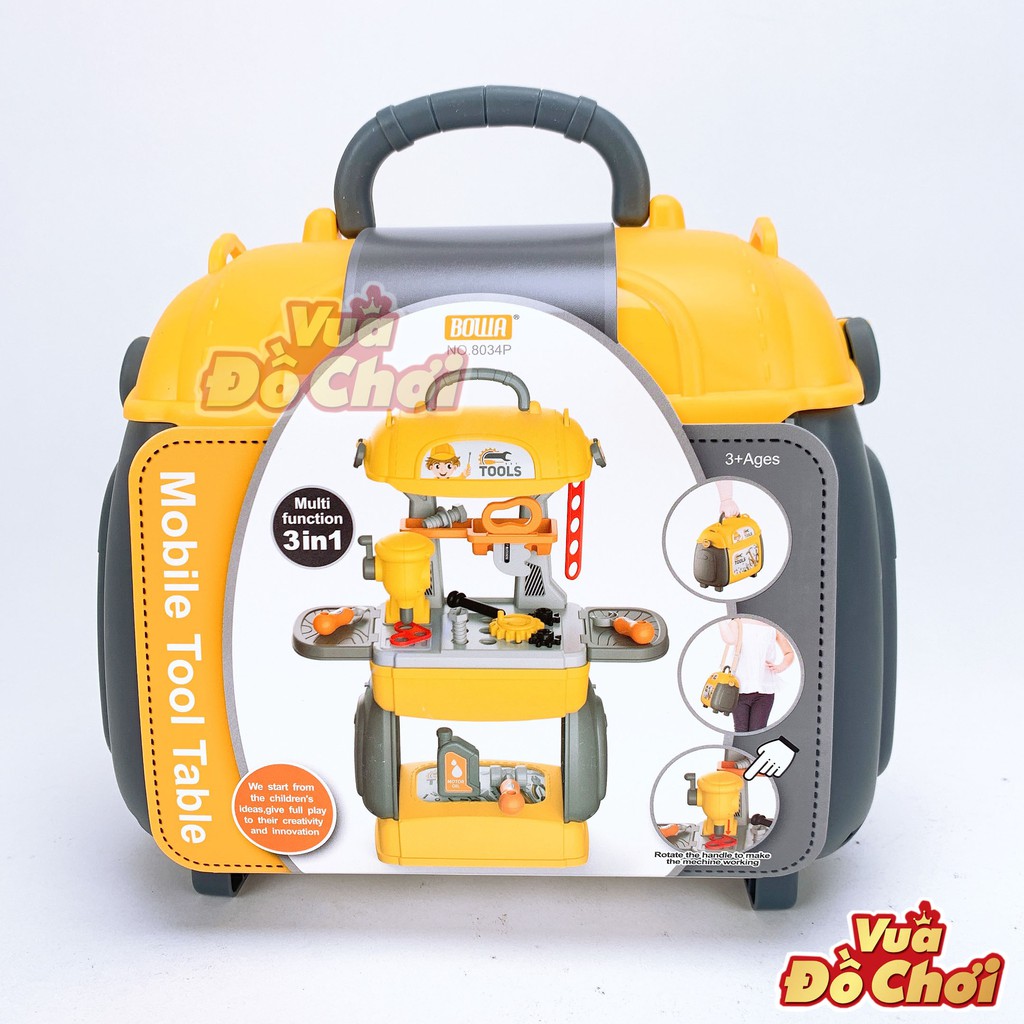 Vali Đồ Chơi Nấu Ăn Kitchen - Cắt Tóc Hair Salon - Trang Điểm DRESSER - Cơ Khí Tool Table