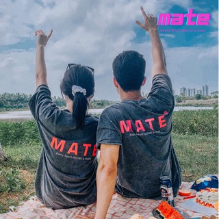 Áo thun wash loang unisex MATE - áo đôi