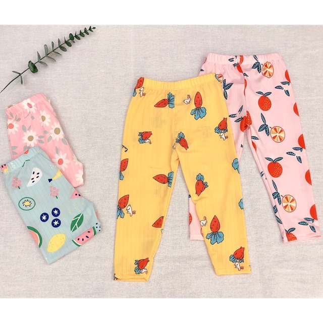 Quần legging dài chất cotton 4 chiều cho bé mẫu mới 2020