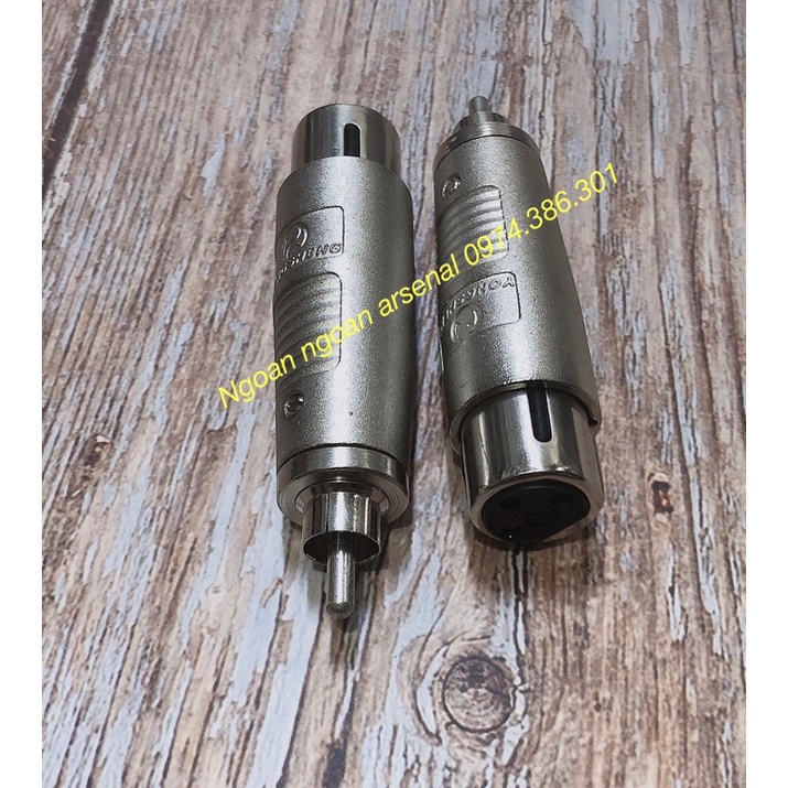 jack rắc chuyển canon xlr cái ra jack hoa sen rca av cái nhập khẩu YS cao cấp
