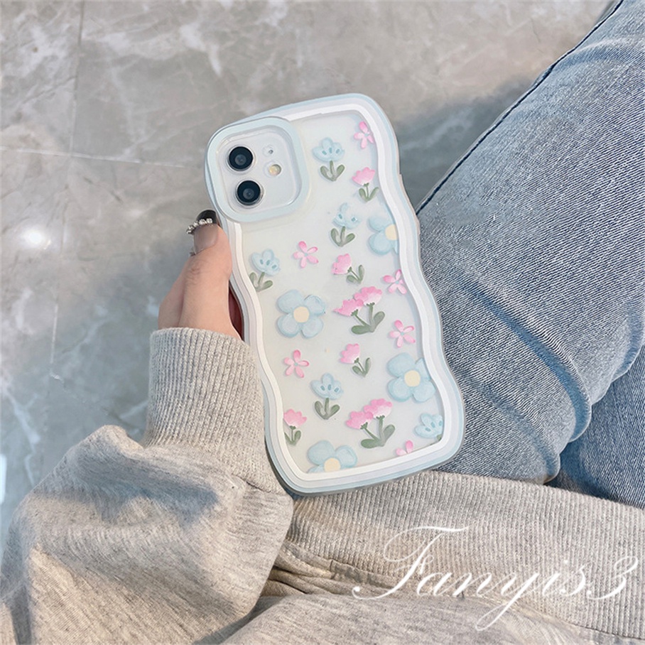 Ốp Điện Thoại TPU Mềm Trong Suốt Họa Tiết Hoa Cho iPhone 14 13 12 11 Pro Max X XR Xs Max 8 7 6 6s Plus SE 2020