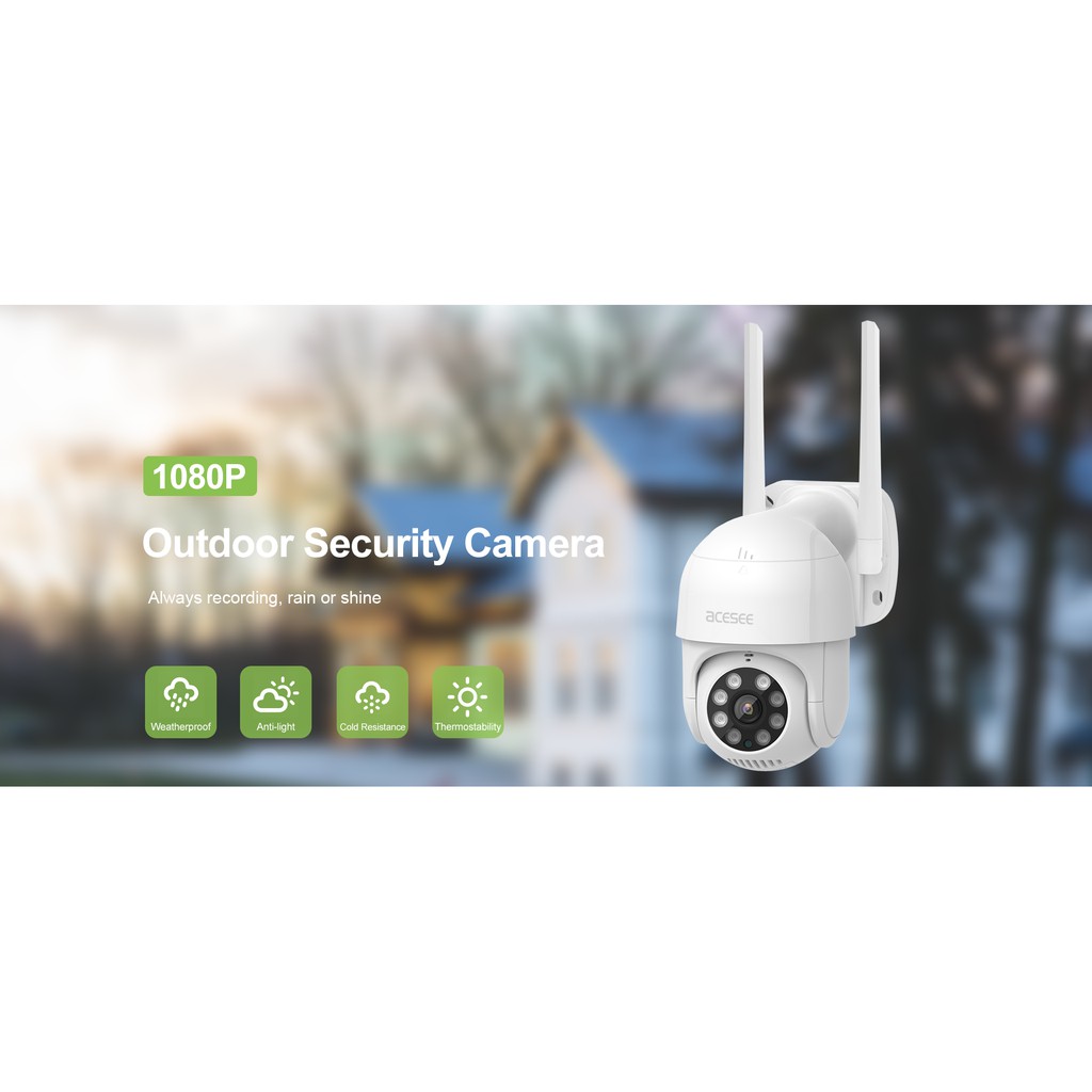 Camera wifi Acesee AC04 ngoài trời chống mưa nắng hàng chính hãng Kèm thẻ nhớ