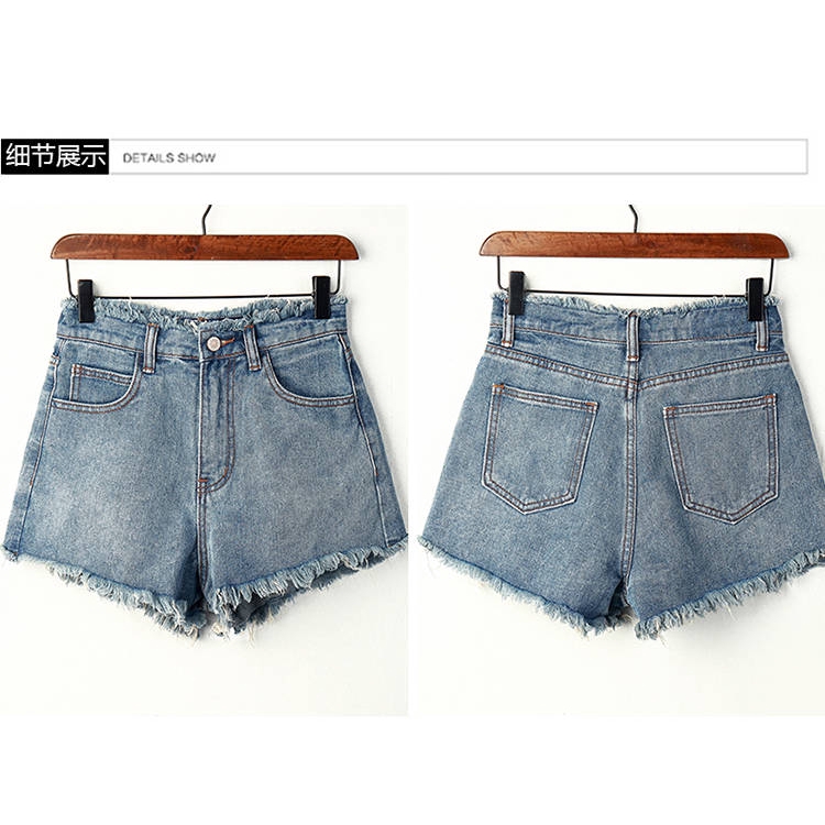 Quần short denim lưng cao thời trang nữ | BigBuy360 - bigbuy360.vn