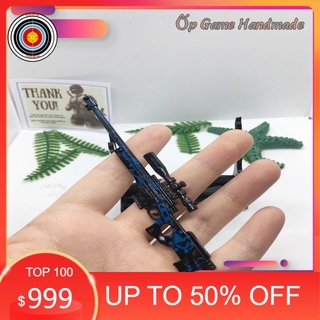 Móc khoá Skin pubg AWM xanh lam sung trường tấn công - móc khoá pubg AWM 12cm độc đáo hợp kim không rỉ 2021