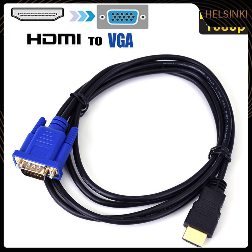 Cáp Kết Nối Chuyển Đổi 1080p Hdtv Hdmi Sang Vga 15pin Cho Pc Tv