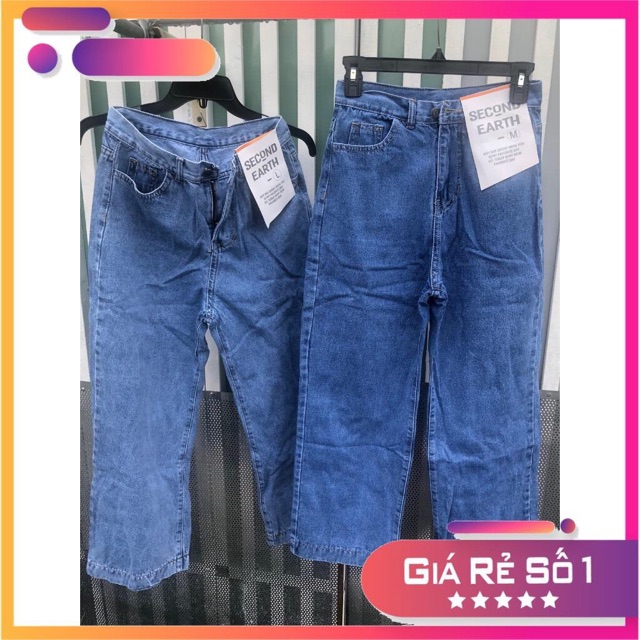 Quần baggy nữ ống rộng cao cấp vải jean dày đẹp loại 1 chuẩn shop