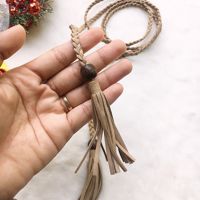 Dây thắt lưng nữ tua rua phong cách boho