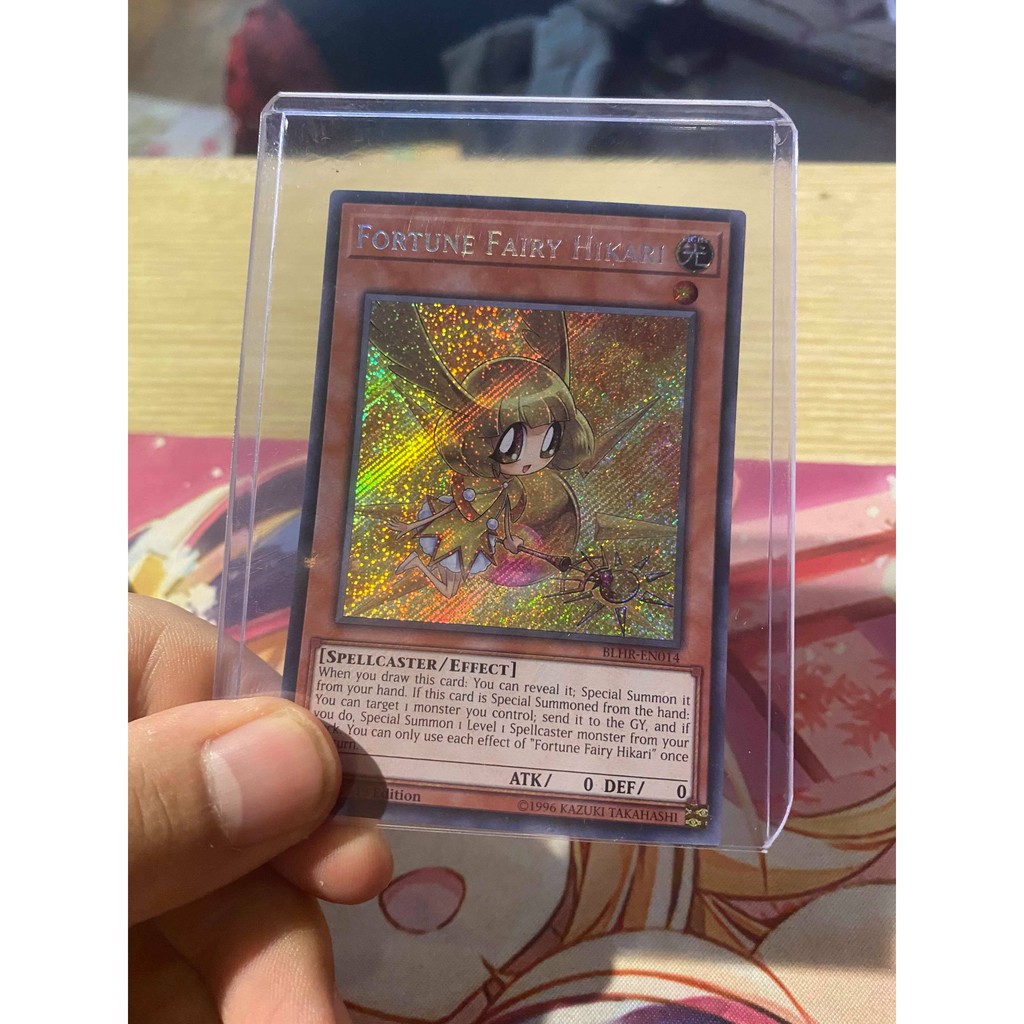 Lá bài thẻ bài Yugioh Fortune Fairy Hikari-Secret Rare - Tặng bọc bài nhựa bảo quản