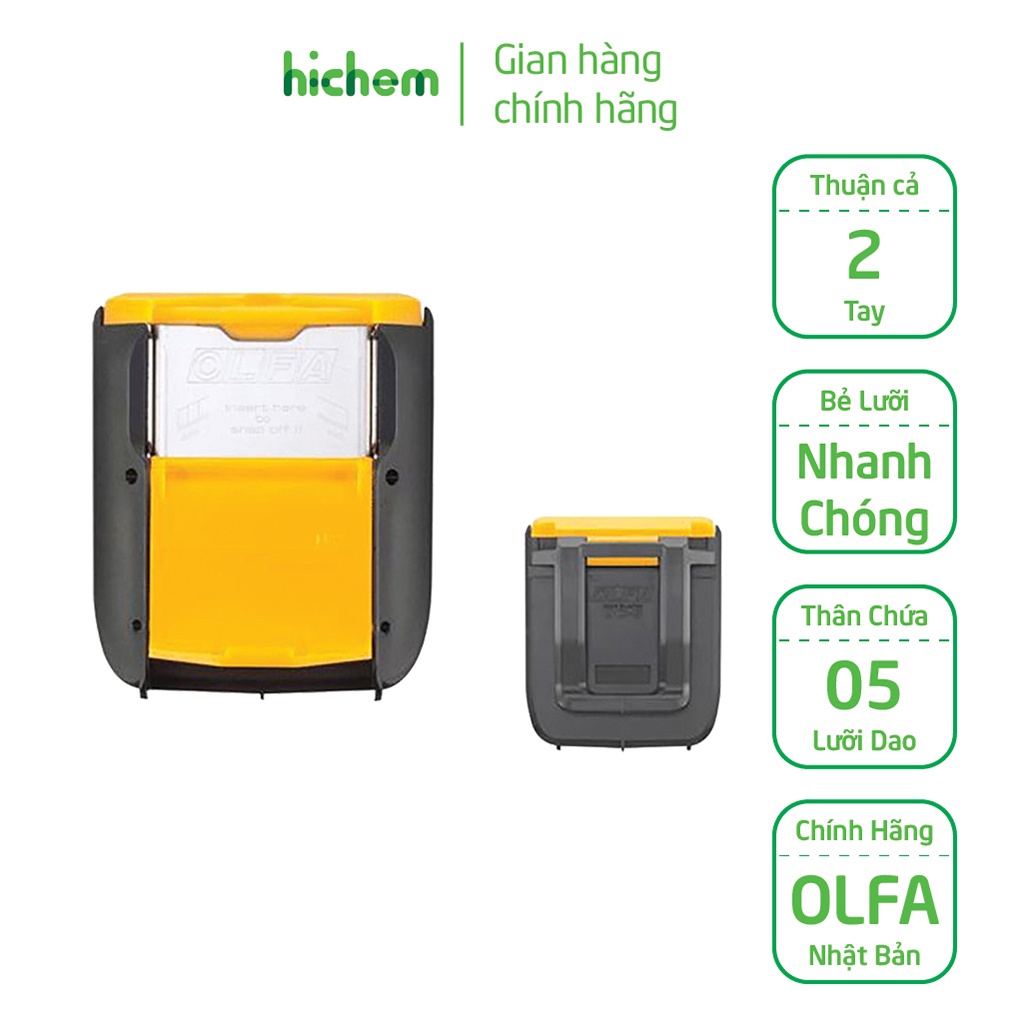 Hộp Bẻ Lưỡi Dao OLFA DC-5 Dùng Cả Cho Người Thuận Tay Trái Gắn Túi, Thắt Lưng Đựng Lưỡi