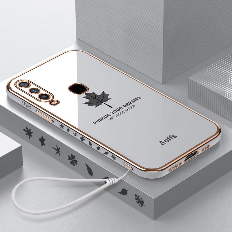 Ốp Điện Thoại Mềm In Hình Lá Phong Cho VIVO Y35 VIVO Y17 Y15 Y12 VIVO V21E 4G T1 Y76S V20 V20SE V20PRO Y55S