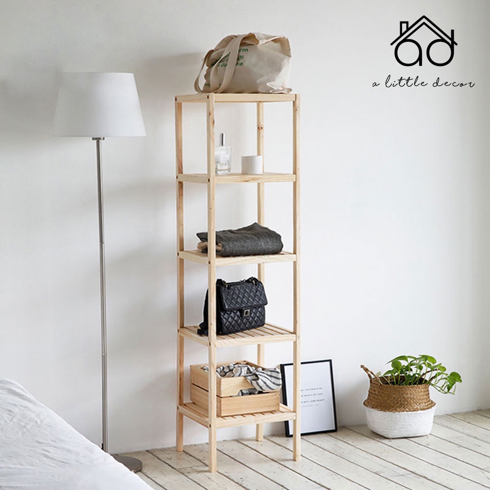 Kệ gỗ vuông 5 tầng - Kệ gỗ tab đầu giường 5 tầng A Little Decor - Kệ vuông đa năng decor