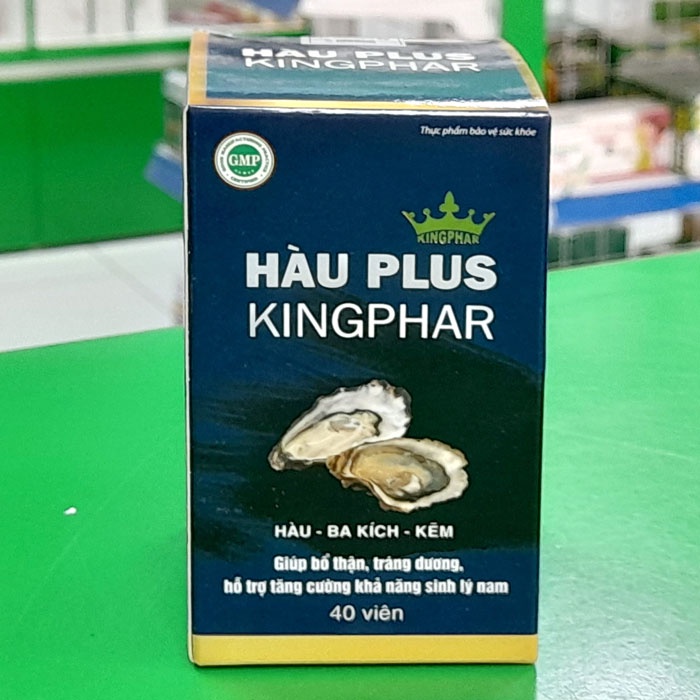 Hàu plus Kingphar- Hỗ trợ bổ thận, tráng dương, tăng cường sinh lý nam (Lọ 40 viên)