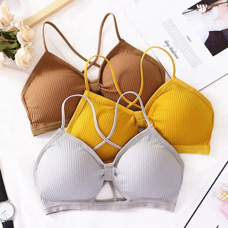 Áo ngực cá tính bra dây chéo hình sọc - Áo ngực bikini không gọng, tôn ngực 8175  LINHLOAN