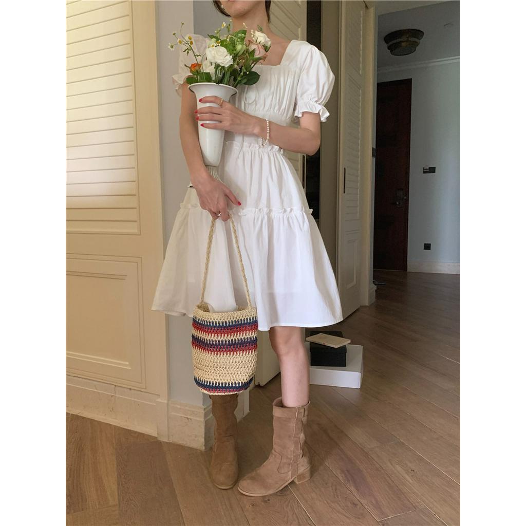 Đầm Ôm Cổ Vuông Ngắn Tay Thời Trang Sành Điệu 64295