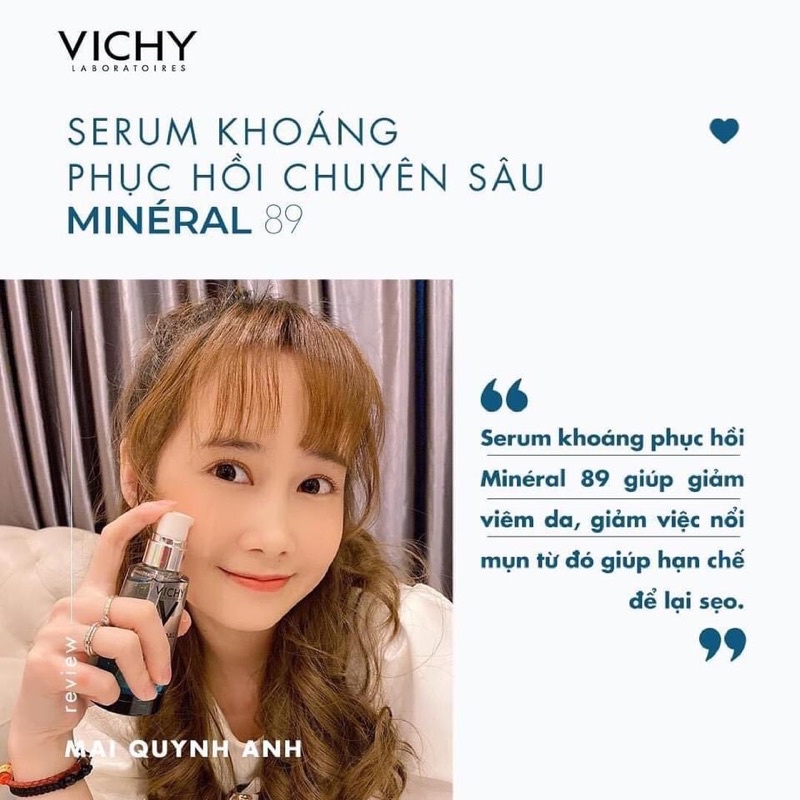 Serum VICHY MINERAL 89 BOOSTER SEUM siêu phẩm se khít lỗ chân lông bảo vệ da toàn diện