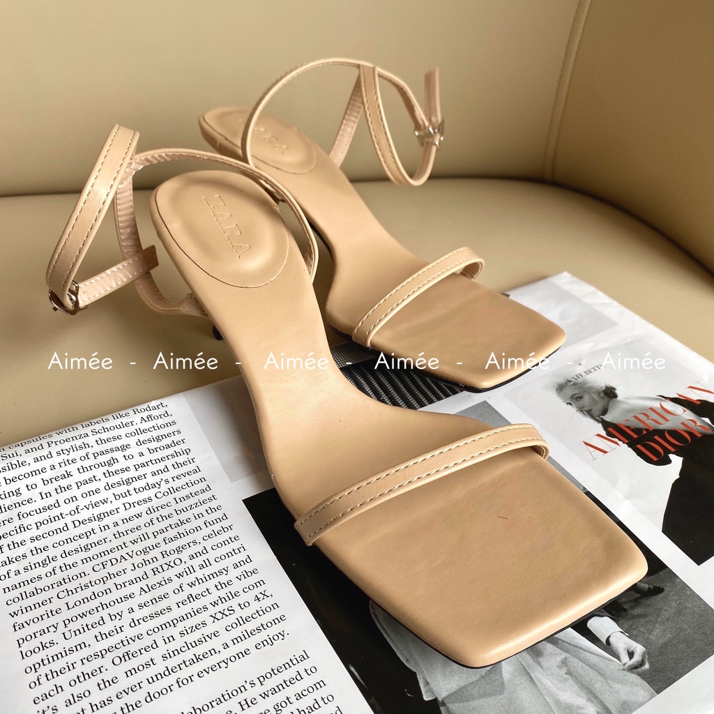 Sandal Dây Mảnh Trendy Đế Chéo 3 Phân Có  4 Màu Trendy Cho Bạn Nhiều Sự Lựa Chọn