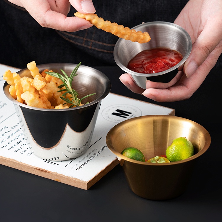 Bát Inox 304 TAMUSHOP92 Chén Vàng Inox Y tế Spa Bát Nhỏ Đựng Nước Xốt Hàn Quốc Khoai Tây Chiên BI002