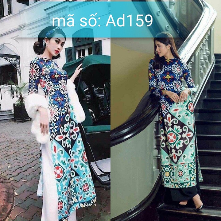 Có size 4XL Set Áo Dài Cách Tân cổ điển cô ba sài gòn kèm quần kèm băng đô