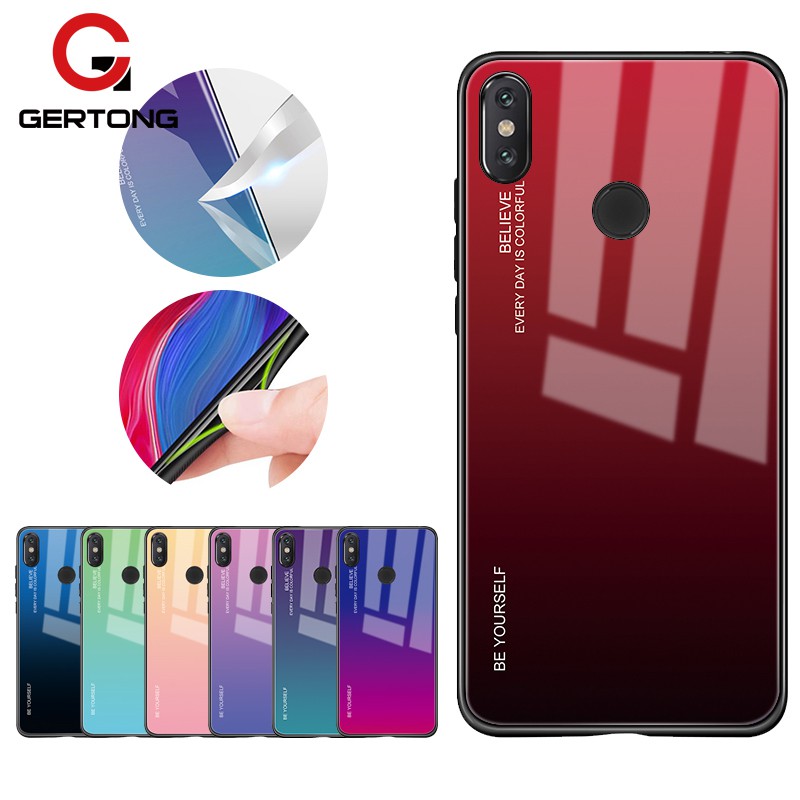 Ốp lưng kính cường lực cho Xiaomi Redmi Note 6 Pro Mi8 5X 6X Lite