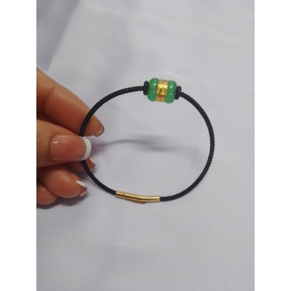 Vòng tay lu thống dát vàng định công danh đầu xuôi đuôi lọt trợ mệnh mộc hoả