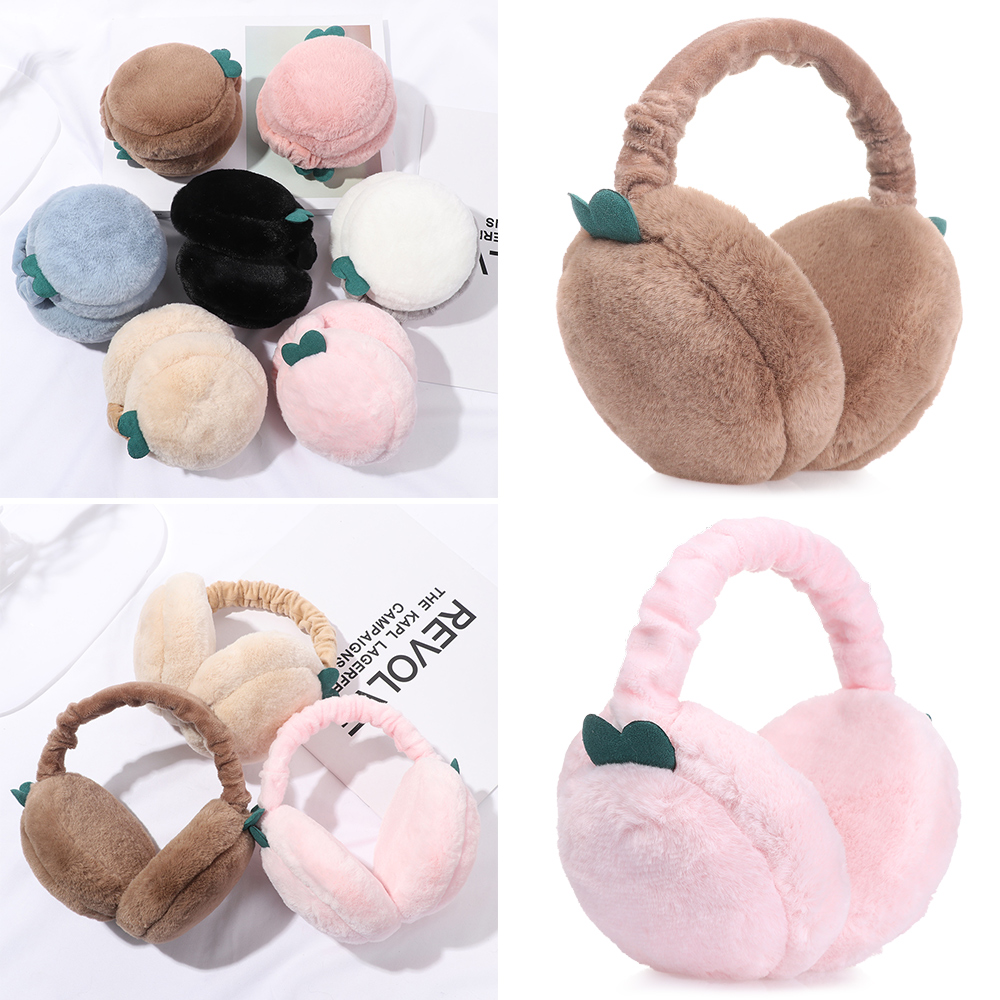 Chụp tai giữ ấm vải lông giả màu trơn thời trang dành cho nữ