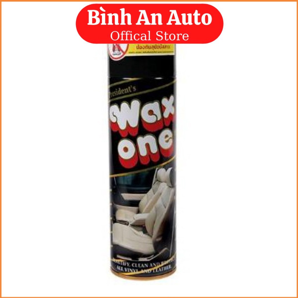 Xịt dưỡng bóng WAX ONE 450ml tạo mùi thơm tự nhiên và nội thất oto (Thái Lan) - Bình An Auto