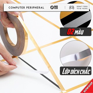 [NHẬP MÃ GIẢM GIÁ 50k] Cuộn Decal Dán Vạch Chỉ Gạch Tường Chống Thấm Nước Cao Cấp 0,5cmx50m