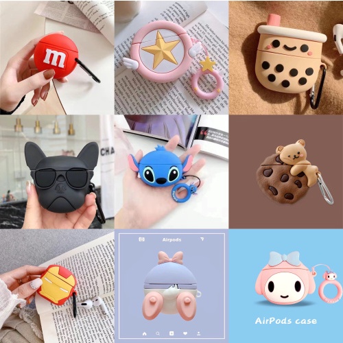 Vỏ bọc silicon bảo vệ hộp sạc tai nghe Airpods 3/ 3 họa tiết quái vật Night Evil độc đáo chống sốc tiện dụng