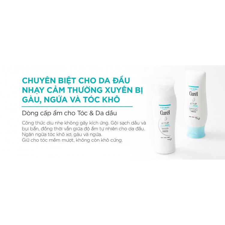 [Công Ty, Tem Phụ] Bộ Gội Xả Curél Cấp Ẩm Chuyên Sâu 200ml Intensive Moisture Care Shampoo-[COCOLUX][CUREL]