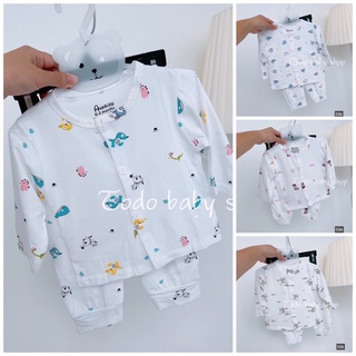 Đồ bộ sơ sinh, set bộ dài tay thun lạnh cho bé trai bé gái