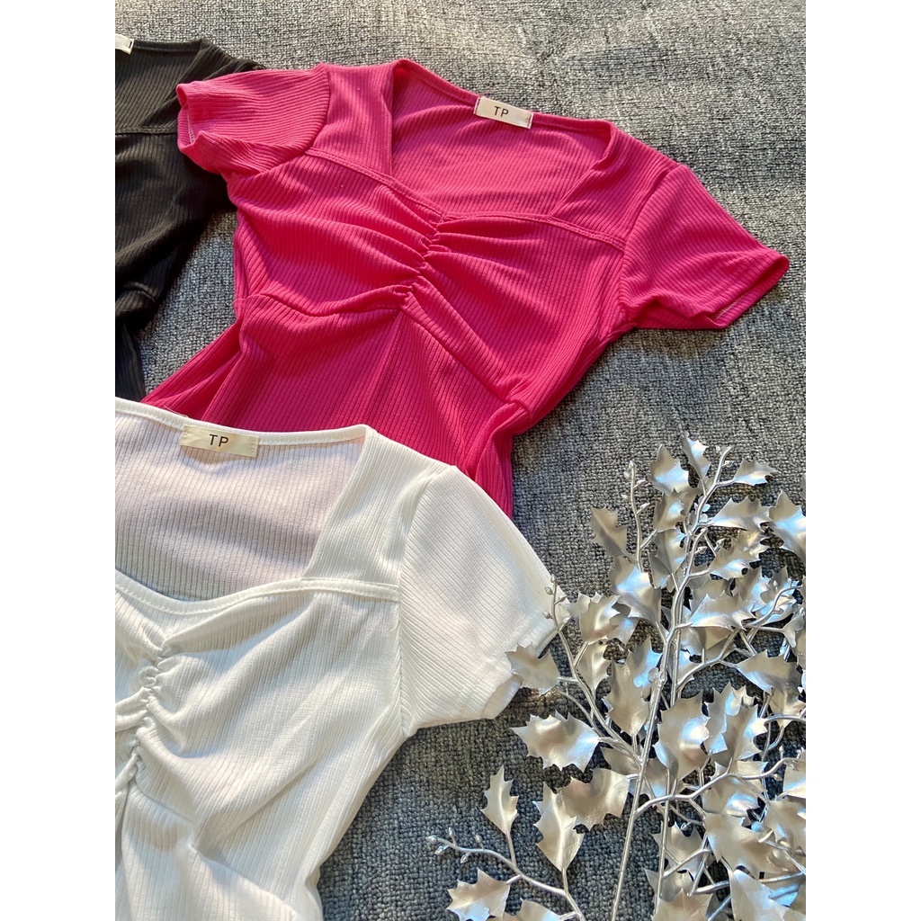 Áo thun gân, ôm body, kiểu len tăm, áo mặc đi chơi Yuri | BigBuy360 - bigbuy360.vn