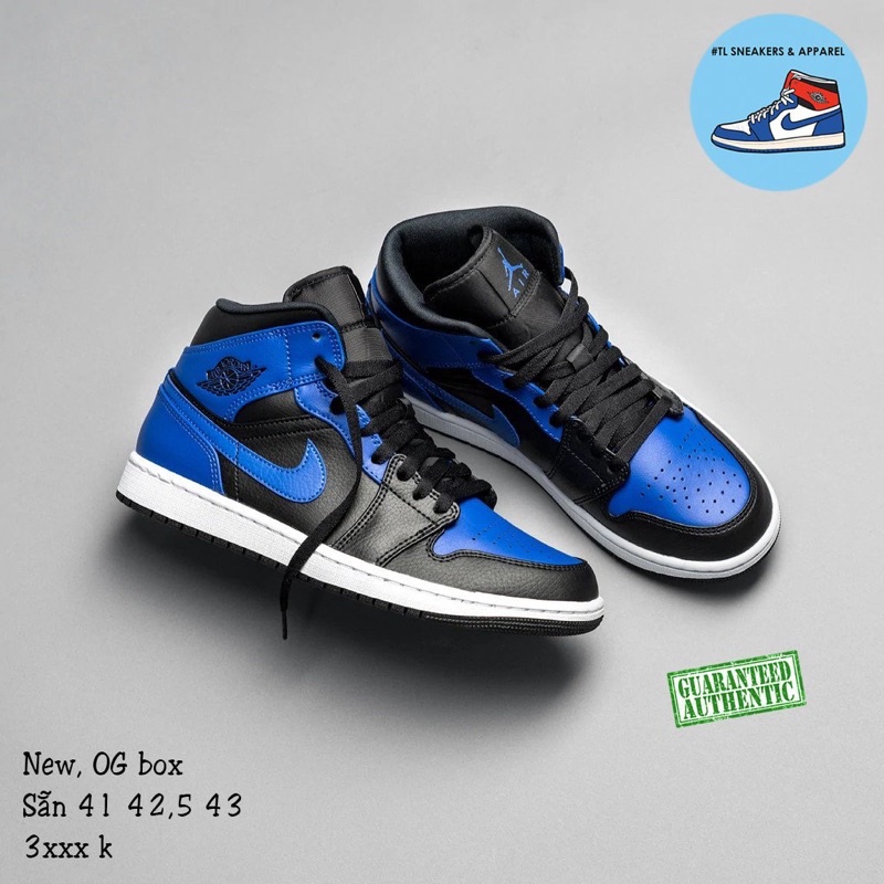 Giày Nike Air Jordan 1 Mid Hyper Royal (chính hãng)