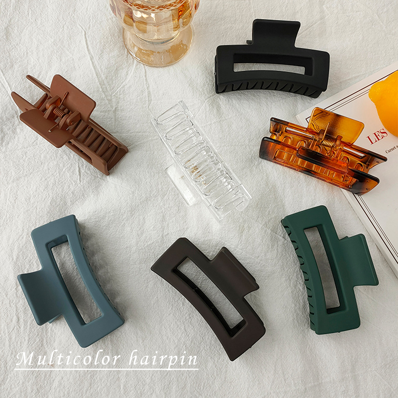 Kẹp Tóc Thiết Kế Màu Trơn Đơn Giản Thời Trang Dành Cho Nữ