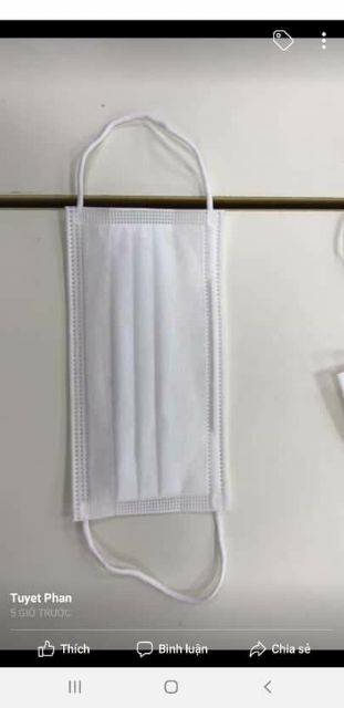 Khẩu t rang y t ế 3 lớp màu trắng -set 10 cái
