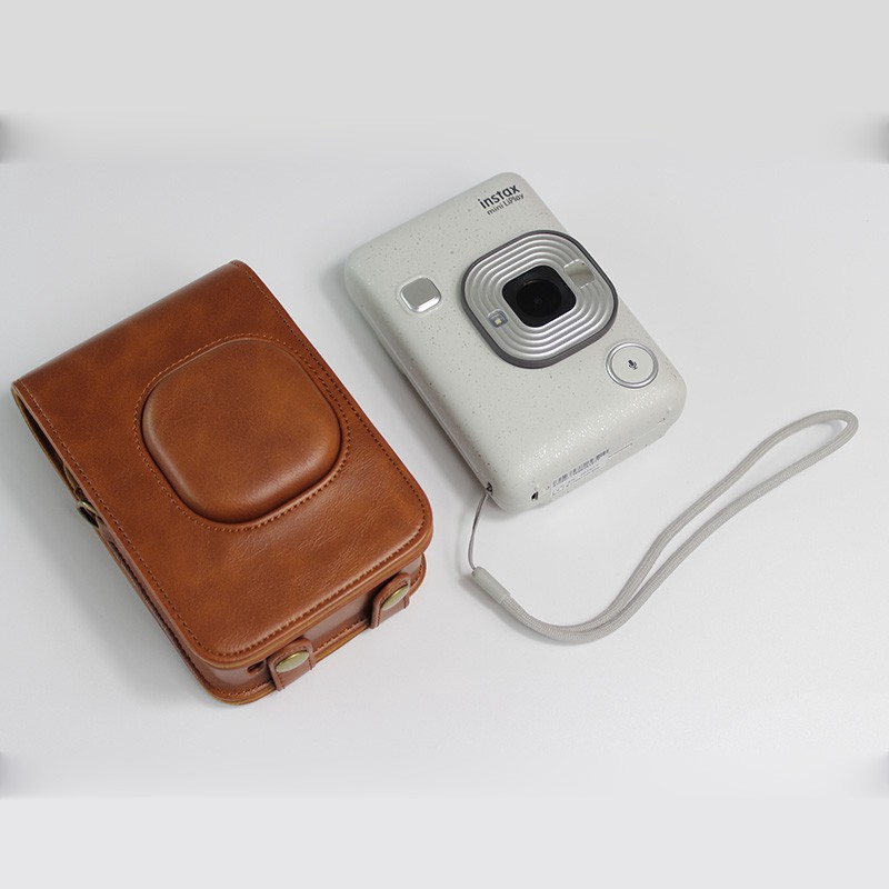 Túi da PU đựng máy ảnh Fujifilm Instax Mini liplay kèm dây đeo vai