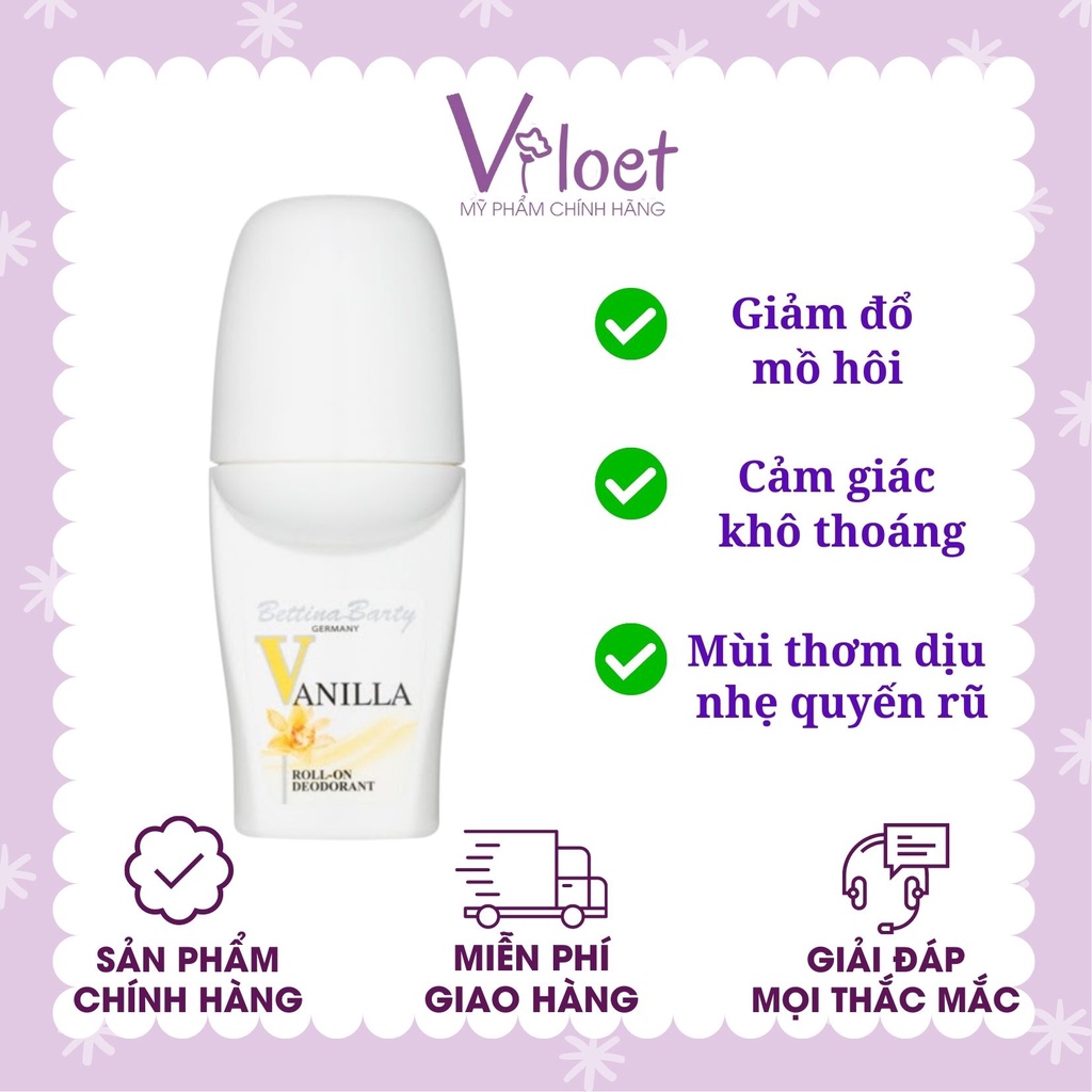 Lăn & xịt khử mùi Vanilla Đức 50ml hương vani, lăn nách hương thơm nước hoa - Shop Viloet