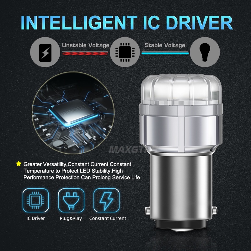 Set 2 Đèn LED 7443 T20 W21 / 5W DRL P21 / 5W 1300LM BAY15D 1157 12V Dành Cho Ô Tô