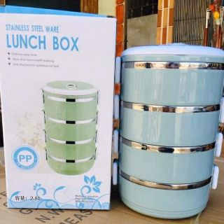 Cặp lồng đựng cơm lúa mạch ♥️FREESHIP♥️ ruột inox 4 tầng