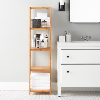 Kệ để đồ đa năng nhiều tầng bằng gỗ tre lắp ráp