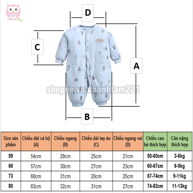 Bộ body bông ấm áp cho bé 0-12 tháng [Video thật]