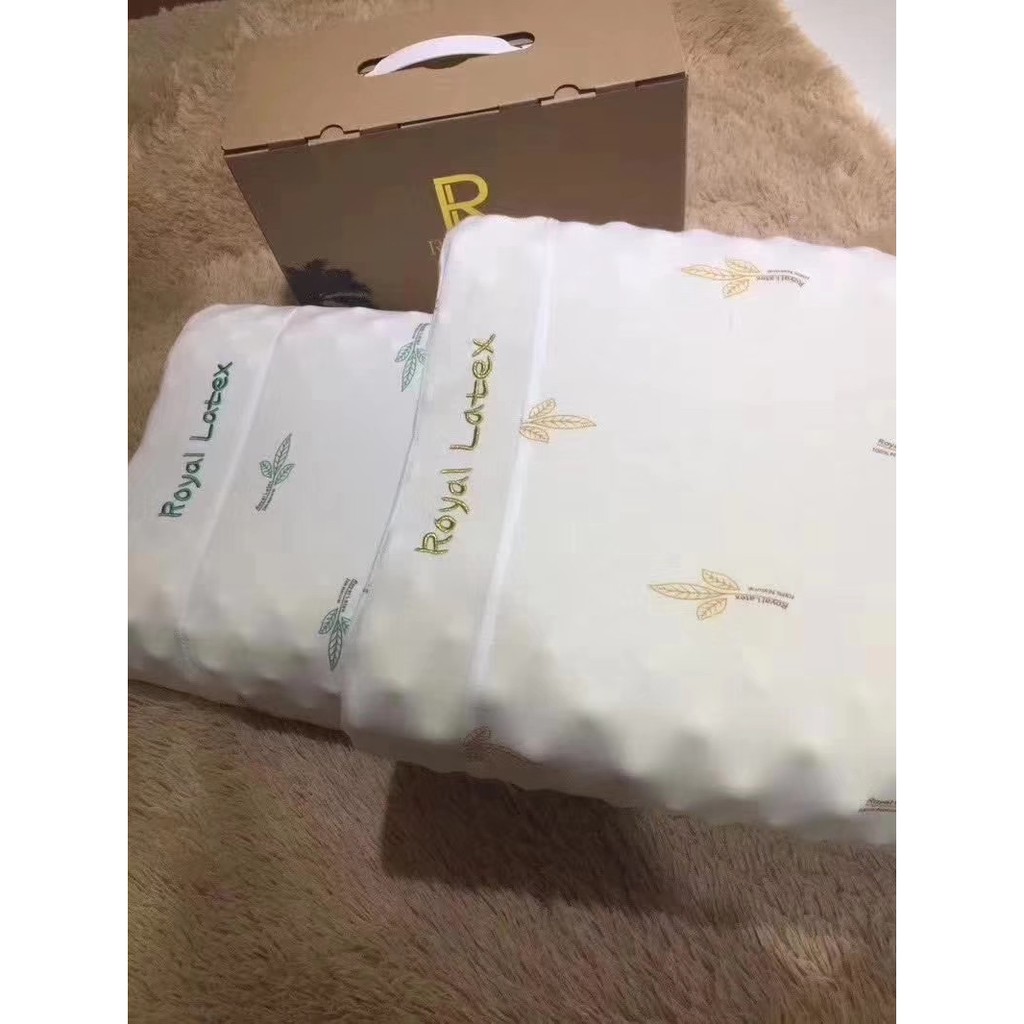 [LOẠI 1] Gối mát xa cao su non điều hoà Latex êm ái , đàn hồi giúp ngủ sâu giấc giá rẻ