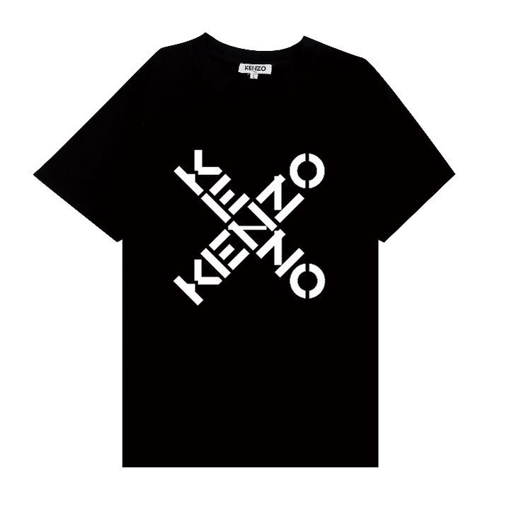 Áo thun cotton tay ngắn in chữ KENZO thời trang đường phố cho cặp đôi 030