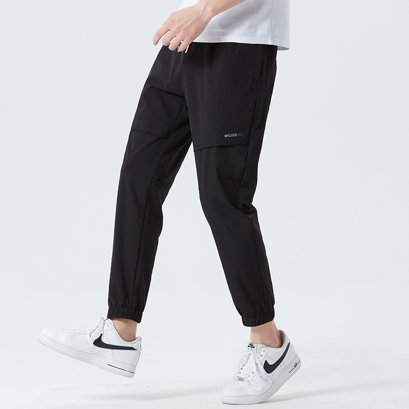 Quần Thể Thao Vải Lụa Lạnh Nylon Dáng Ôm Phối Khóa Kéo Thời Trang Hàn Quốc Cho Nam | BigBuy360 - bigbuy360.vn