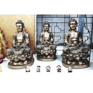 Tượng Di Đà màu đồng đen cao 50cm