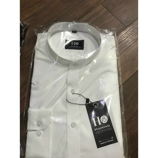 Áo Sơ Mi Nam Trơn Cao Cấp TAHISM010 Sơ Mi Dài Tay Đen ,Trắng Cổ Tàu Dáng Ôm Sang Trọng | BigBuy360 - bigbuy360.vn