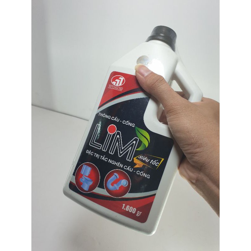 Nước thông cầu cống siêu tốc LIM 1600gr đặc trị tắc nghẽn cầu cống - Đồ gia dụng Hoàng Kim