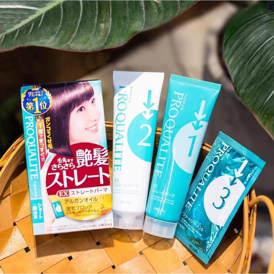 ▣✔[Mã 66FMCGSALE hoàn 8% xu đơn 500K] Thuốc duỗi tóc Proqualite Utena Nhật Bản (Không cần máy ép)