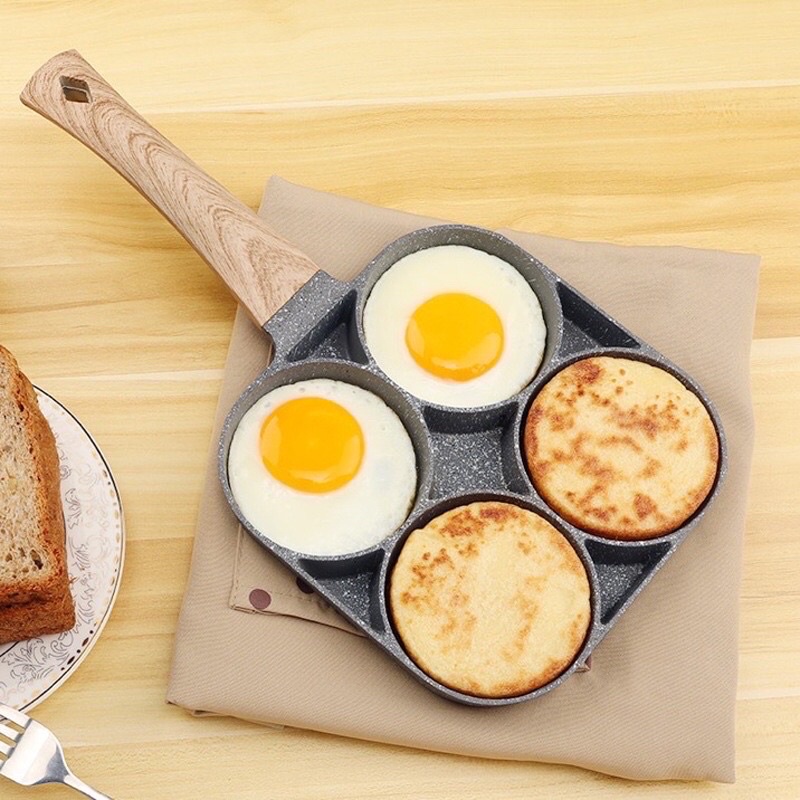 CHẢO CHIA Ô,CHẢO ĐÁ CHỐNG DÍNH CHIA 4 NGĂN TIỆN DỤNG NẤU BẾP TỪ VÀ BẾP GA